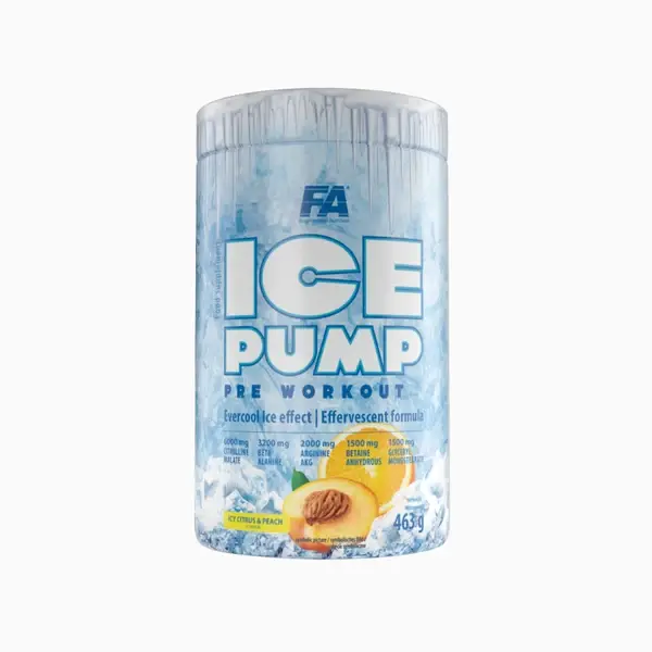 FA ice pump pre workout 463g icy citrus & peach 