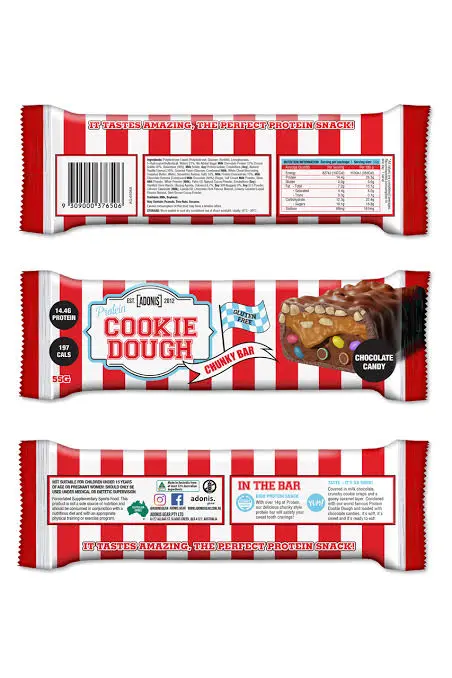 Adonis cookie dough Chunky bar 55g Chocolate Candy