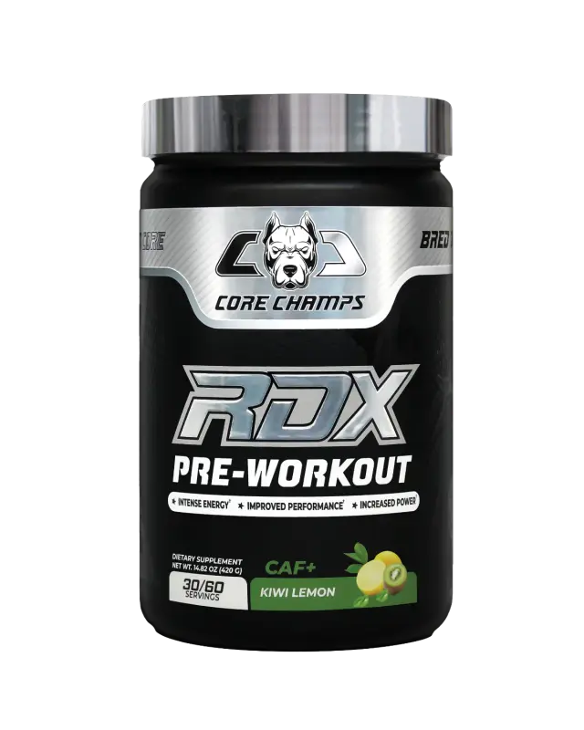 Core Champs RDX pre workout 30/60 serving kiwi lemon