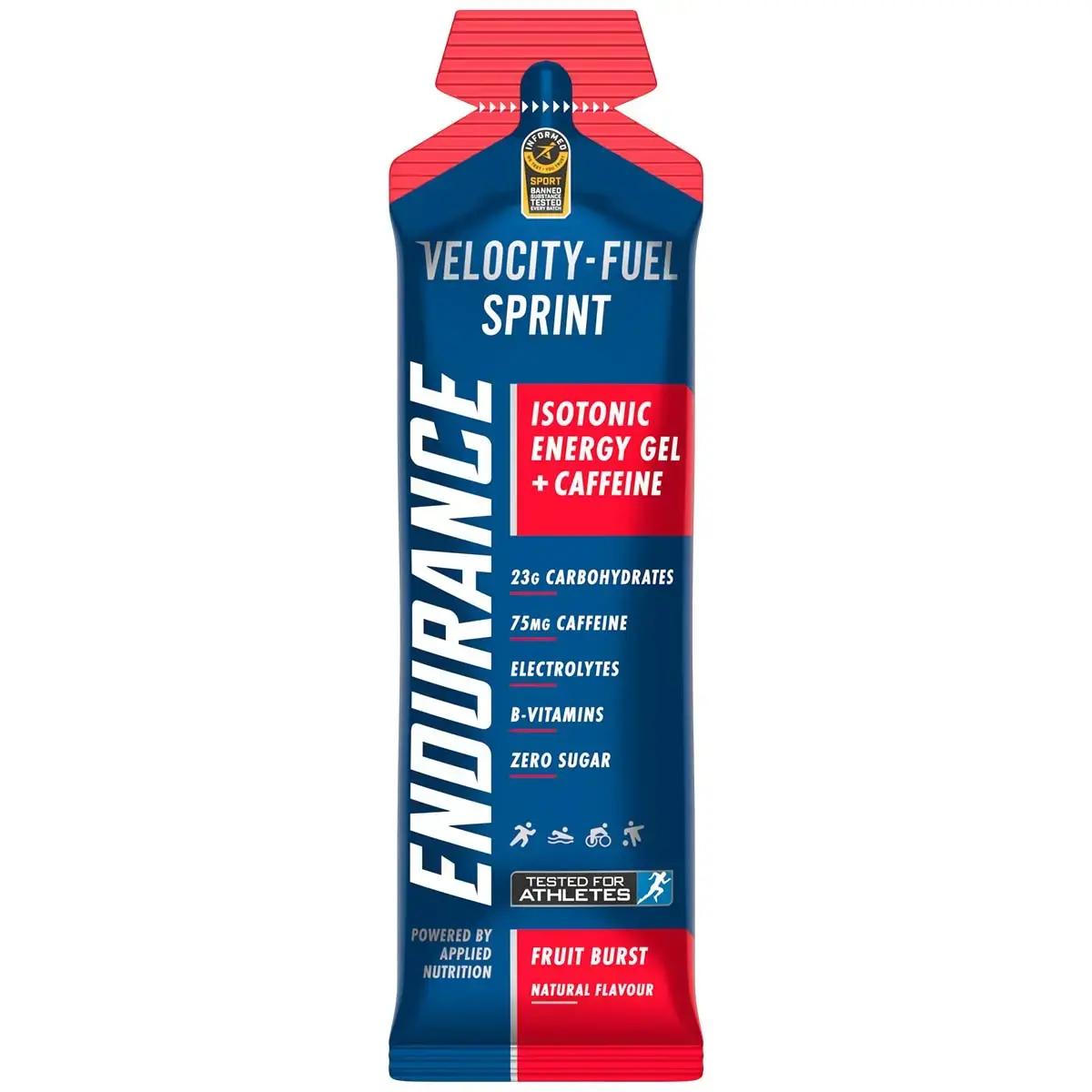 AN Endurance Isotonic Gel 60g Fruit Burst Sprint +caffeine 