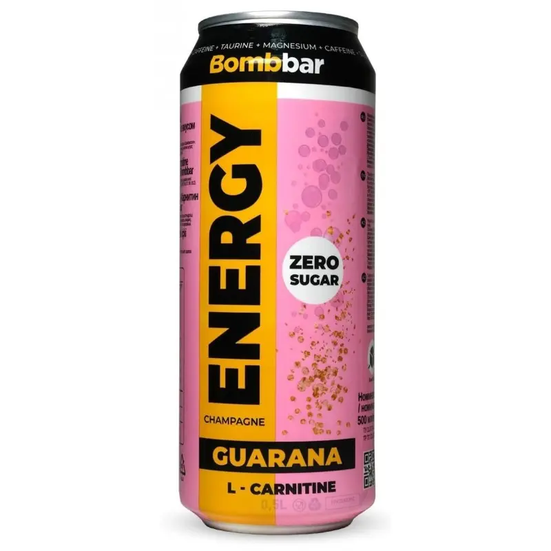 Bombbar carbonated drink L-carnitine with guarana 500ml champagne 