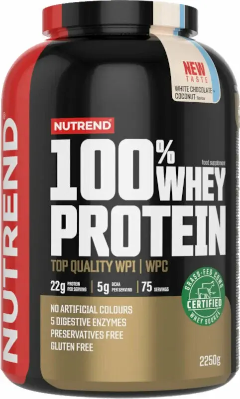 NUTREND 100% WHEY PROTEIN 2250 g (White chocolate and coconut)