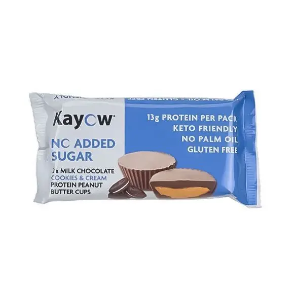 Kayow No Added Sugar Protien Peanut Butter Cups Milk Choc