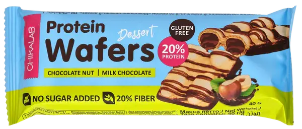 Chika Glazed wafer bar 40g chocolate nut 