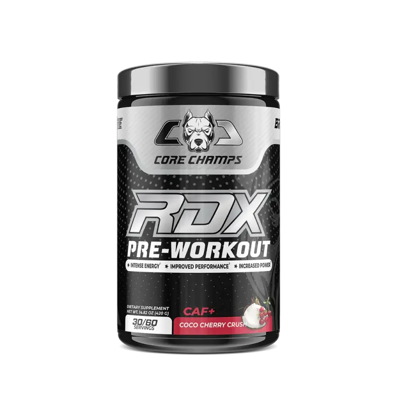 Core Champs RDX pre workout 30/60 serving coco cherry rush 