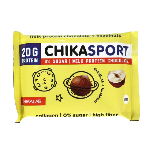 Chika sport protein 100g Milk chocolate & hazelnuts 