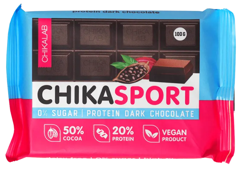 Chika sport protein 100g dark chocolate