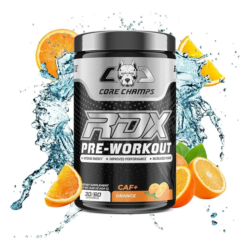 Core Champs RDX pre workout 30 serving orange