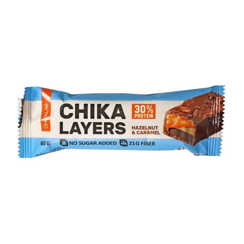 Chika Protein bar 60g Hazelnut with caramel 