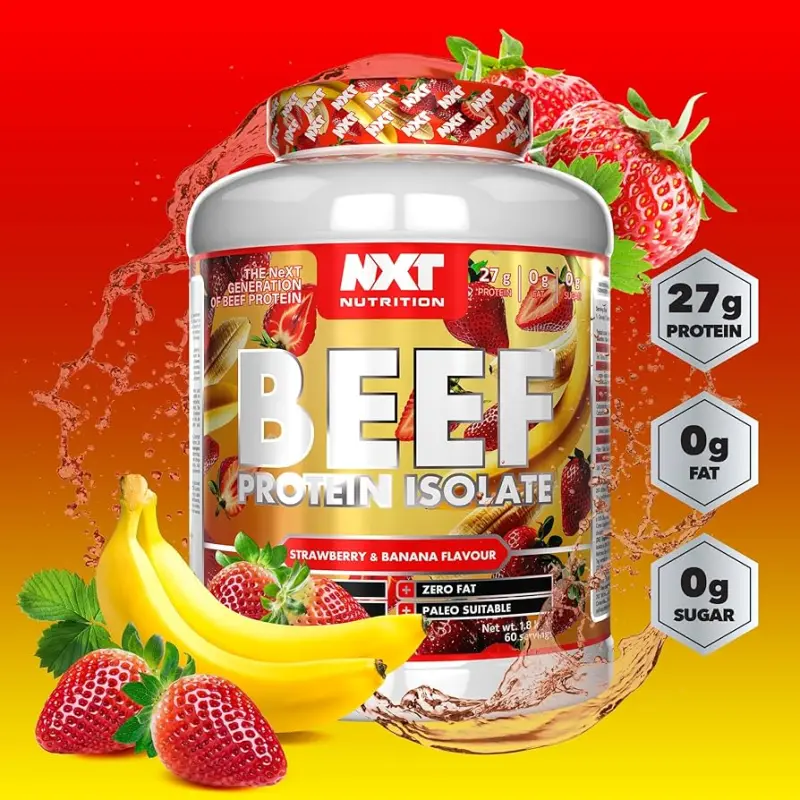 NXT Beef Protein Isolate 1.8kg Strawberry & Banana