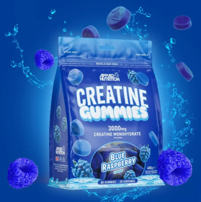 AN creatine gummies 3000mg 80 Gummies blue raspberry